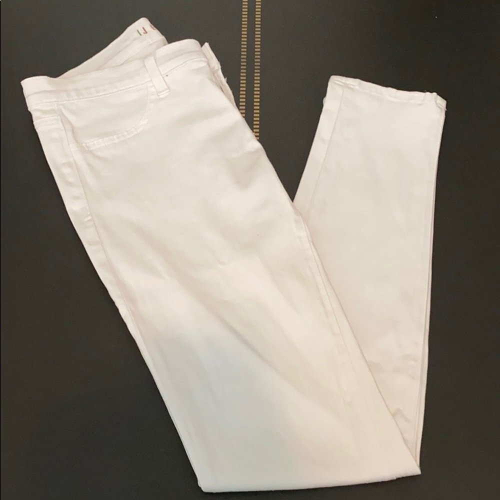 J Brand white skinny jeans